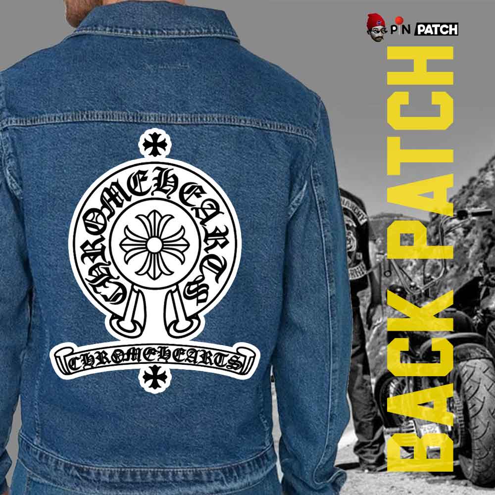 بک پچ حرارتی (برچسب لباس) طرح Chrome Hearts