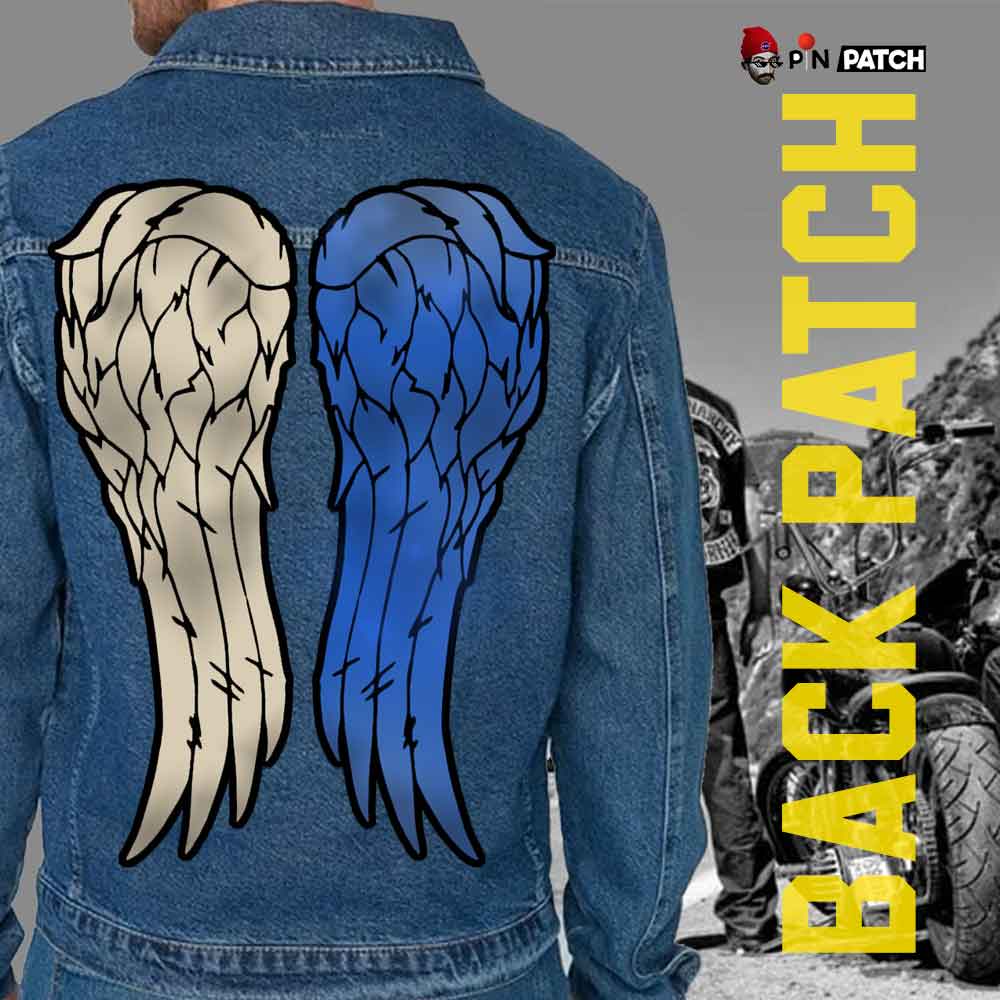 بک پچ حرارتی (برچسب لباس) Daryl Dixon Blue Wings