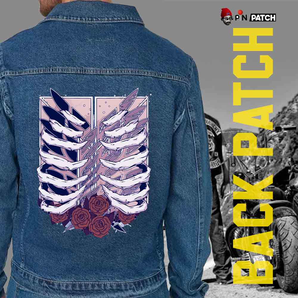 بک پچ حرارتی (برچسب لباس) طرح Attack On Titan Logo