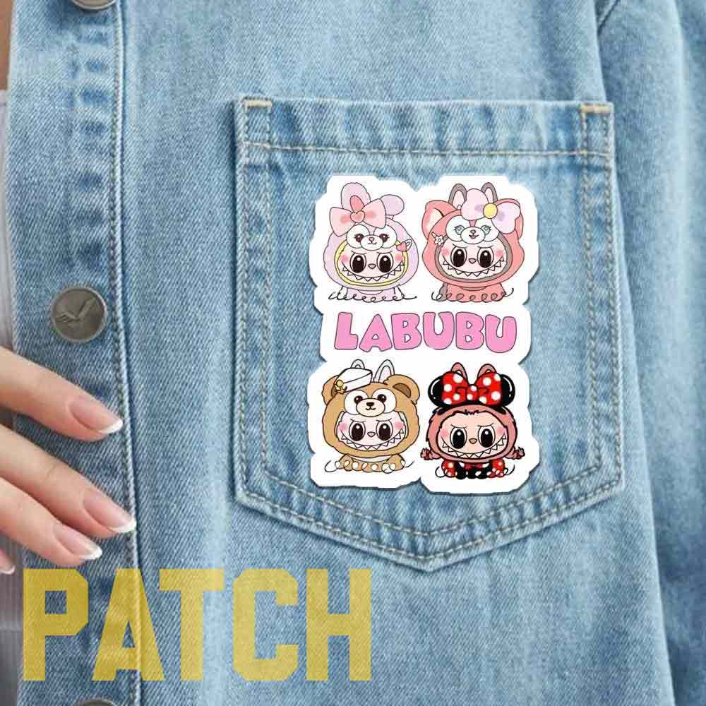 برچسب پارچه ای لباس طرح Labubu کد08