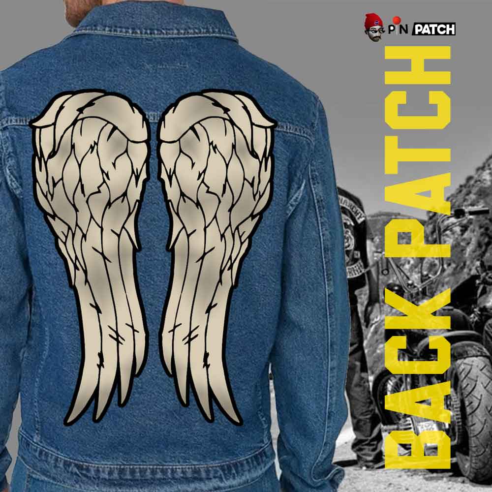 بک پچ حرارتی (برچسب لباس) Daryl Dixon Wings