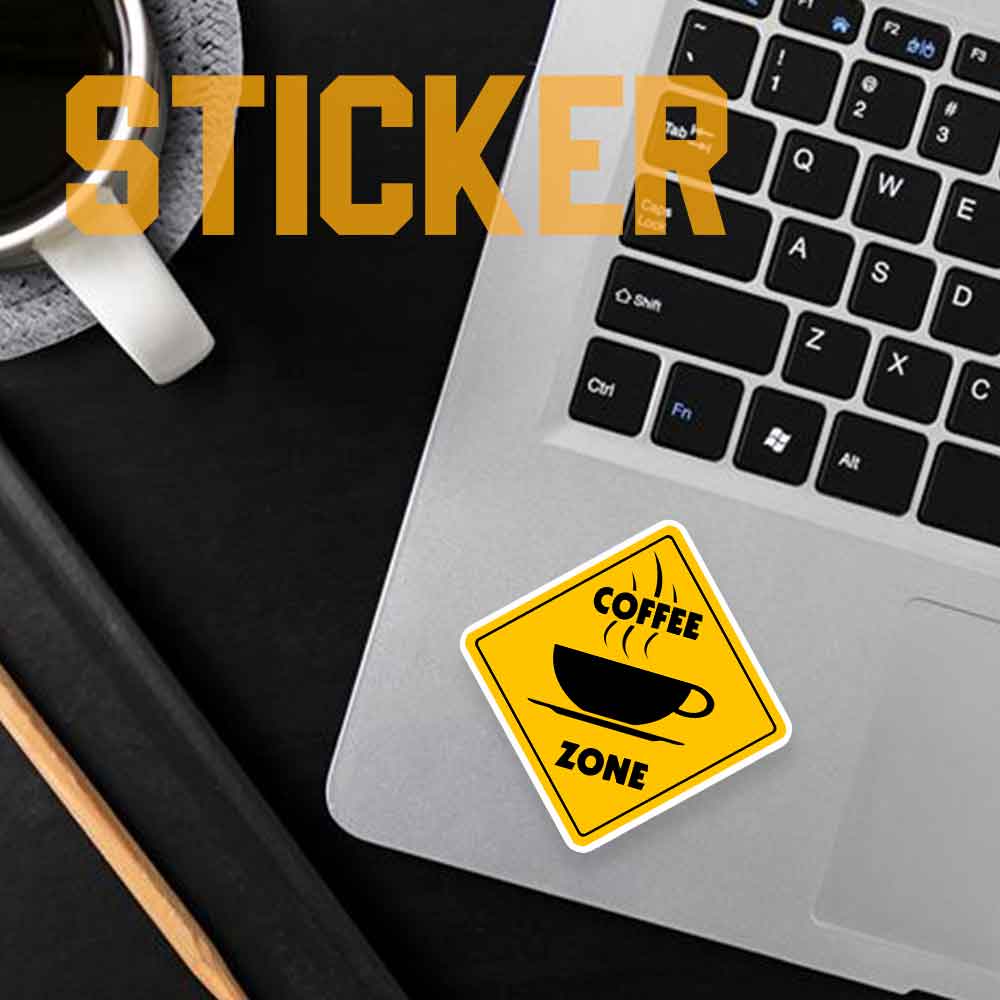 استیکر کافه coffee zone sticker